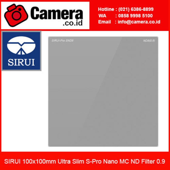 Jual PROMO! SIRUI 100X100MM ULTRA SLIM S-PRO NANO MC ND FILTER 0.9 /FILTER  ND Indonesia|Shopee Indonesia
