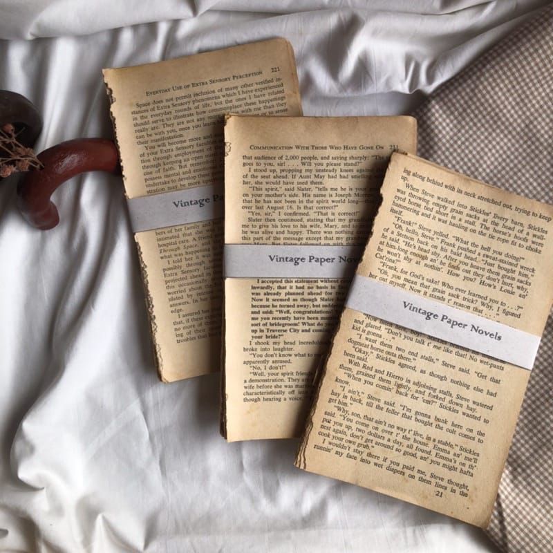 Jual 10 PCS Vintage Novel Paper Kertas Novel Kertas Vintage Journaling