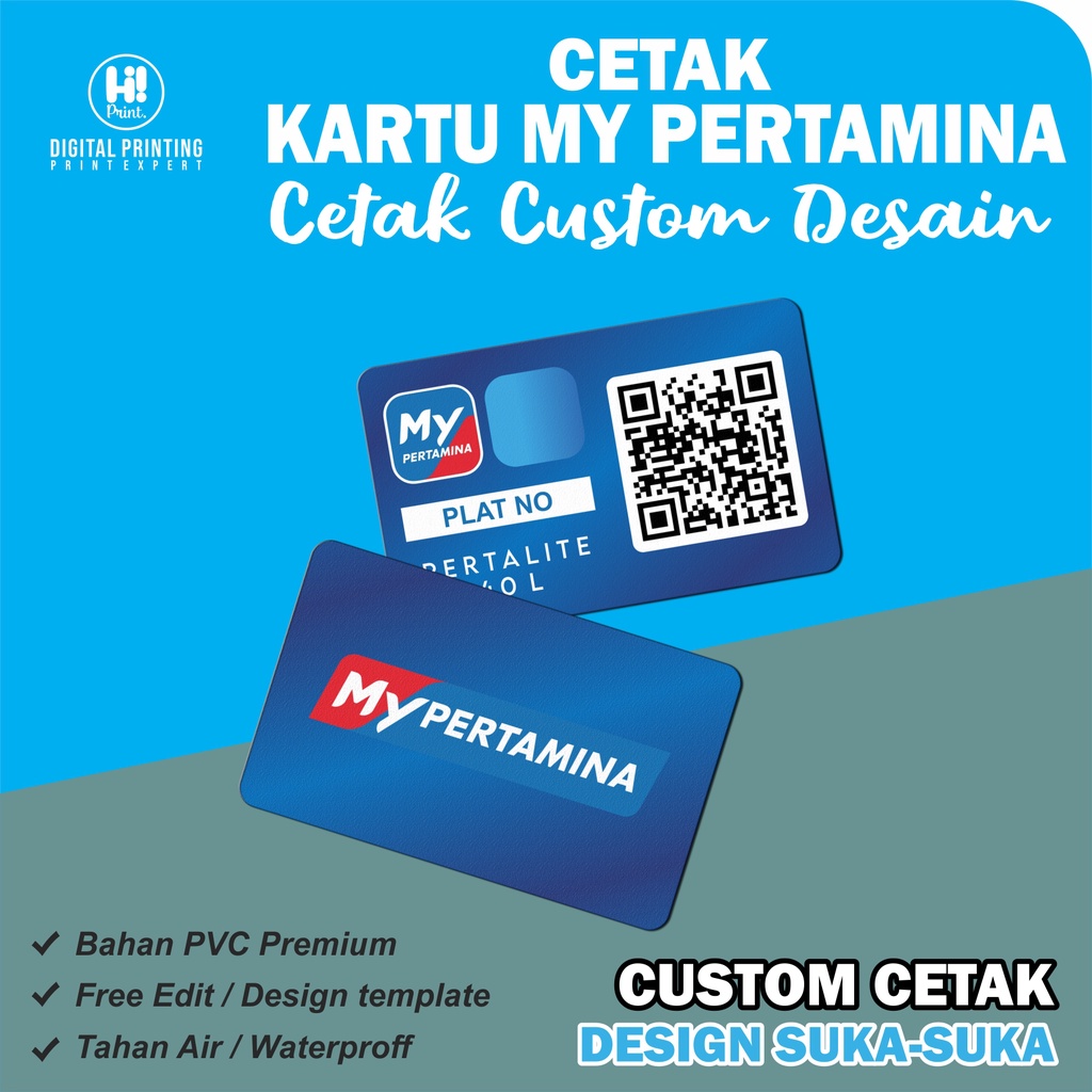 Jual Cetak Kartu My Pertamina id card Custome Shopee Indonesia