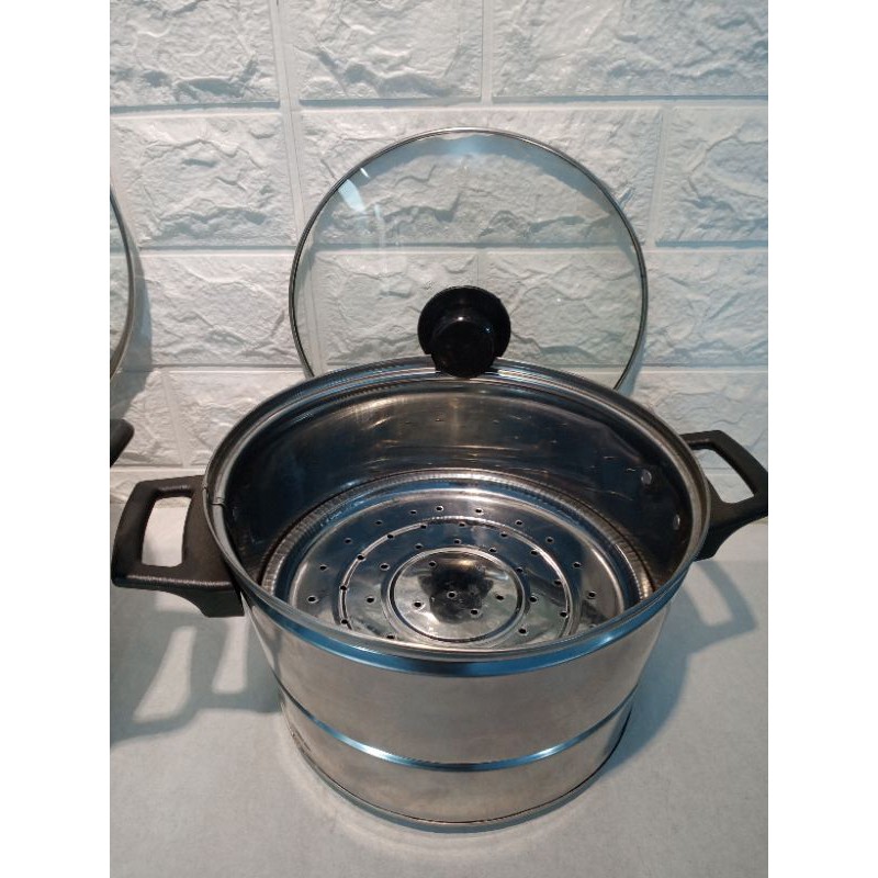 panci kukus steamer UK 26 dandang kukusan stenlis panci stainless stell