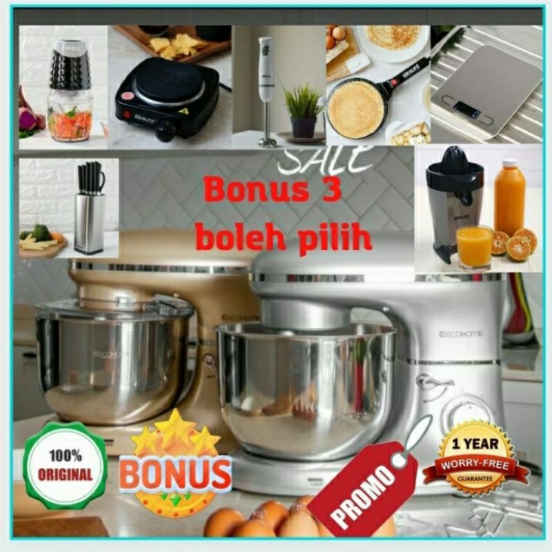 Jual Ecohome stand mixer roti berdiri esm 999 original platinum low
