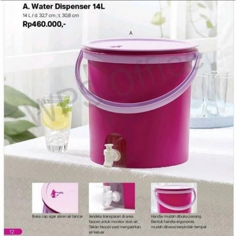 Jual Tupperware Water Dispenser 14 Liter - Dispenser Air - Wadah Air Galon - Tempat Air Minum Indonesia|Shopee Indonesia