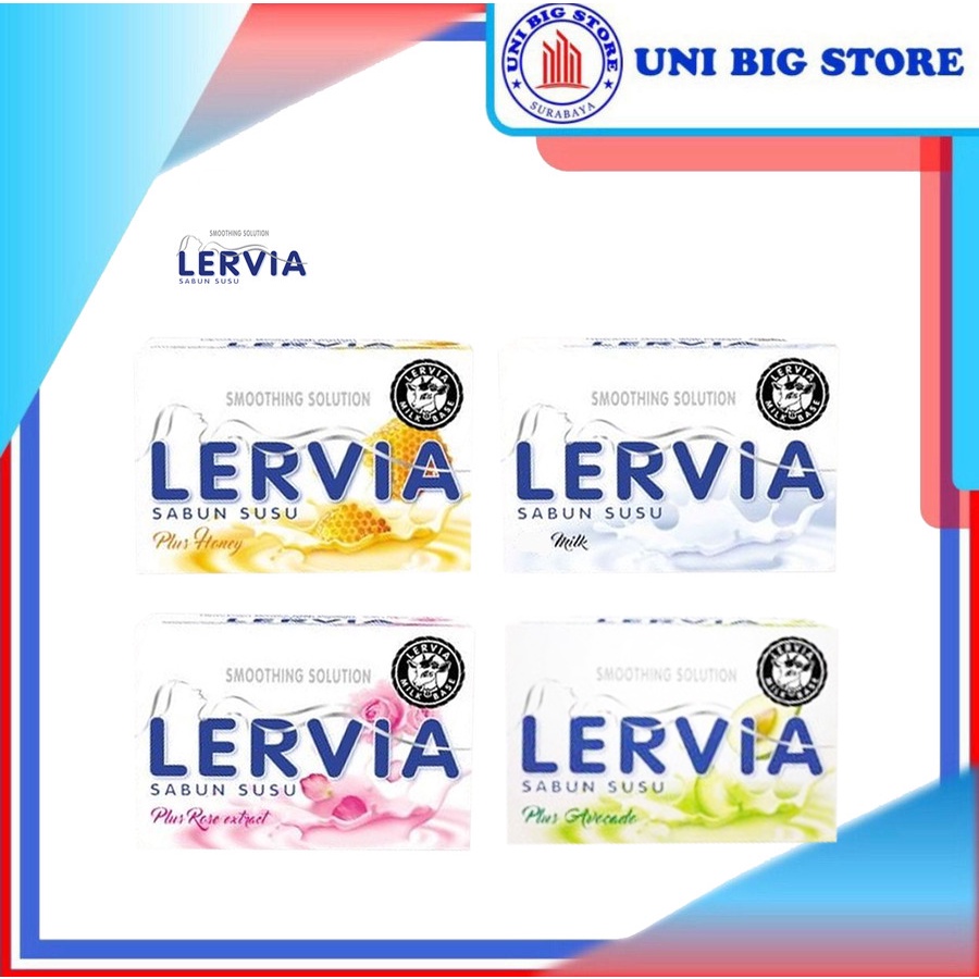 Jual Lervia Sabun Susu Batang Honey Rose Milk 90 gr Smoothing Solution