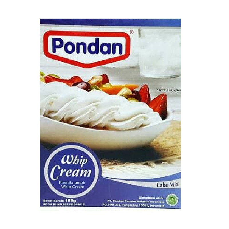 PONDAN WHIP CREAM 150GR WHIPPING CREAM BUBUK WHIPPED CREAM POWDER