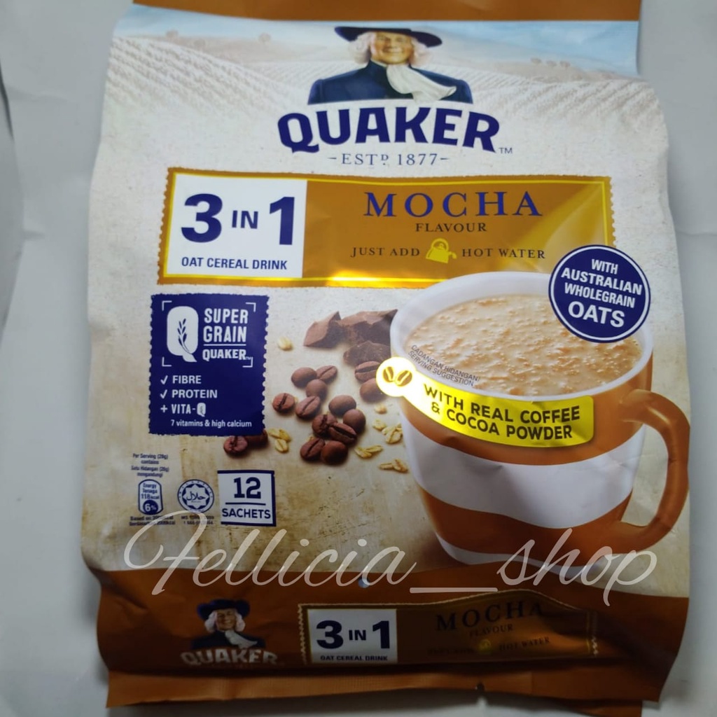Jual QUAKER OATMEAL MOCHA MALAYSIA QUAKER INSTANT INSTAN CEREAL OAT