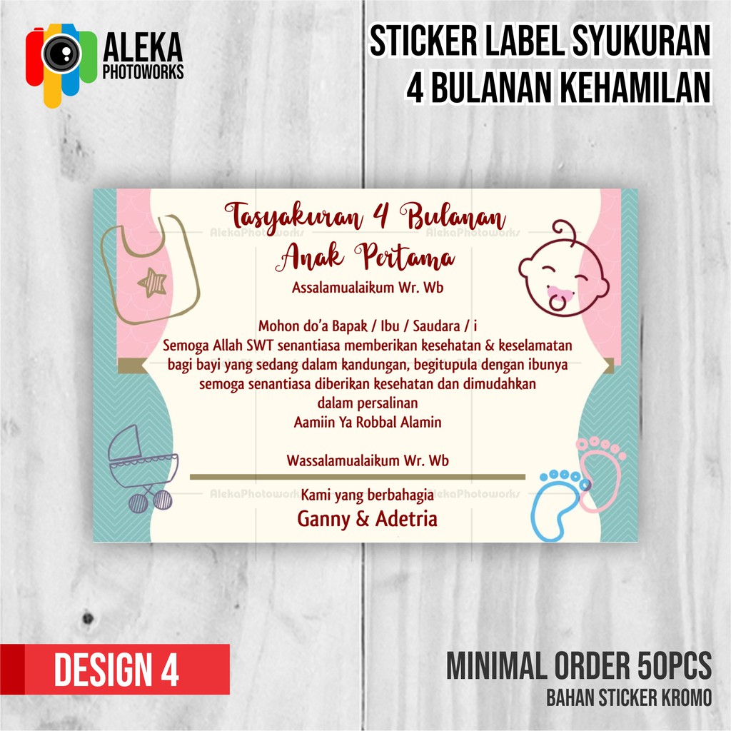 Sticker Label Syukuran Kehamilan 4 Bulanan - 7 Bulanan | Shopee Indonesia