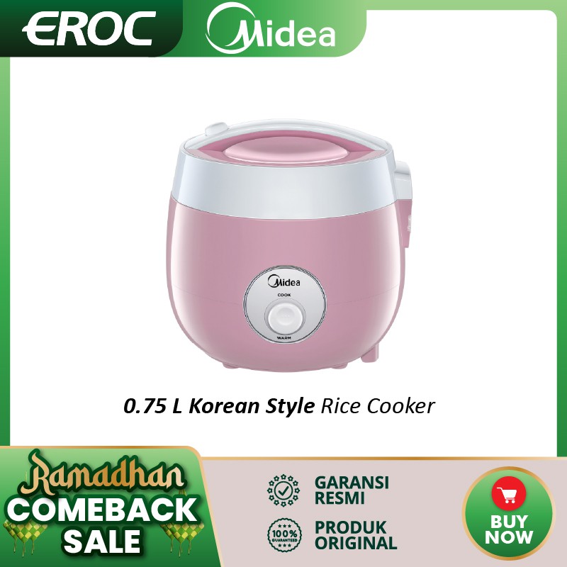 Midea Korean Rice Cooker 0.725 Liter MRM2001P Shopee Indonesia