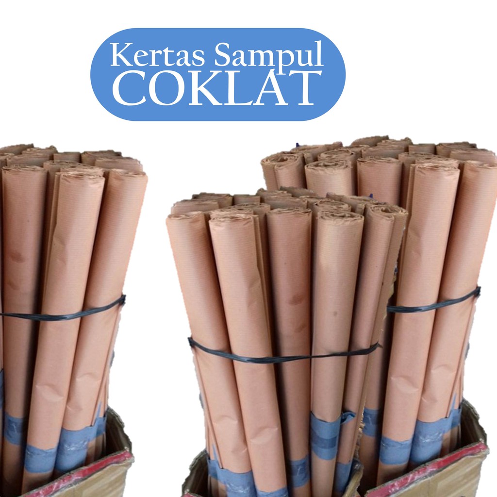 Jual Kertas Sampul Coklat (Kertas Krep) / Kertas Coklat Besar | Shopee Indonesia