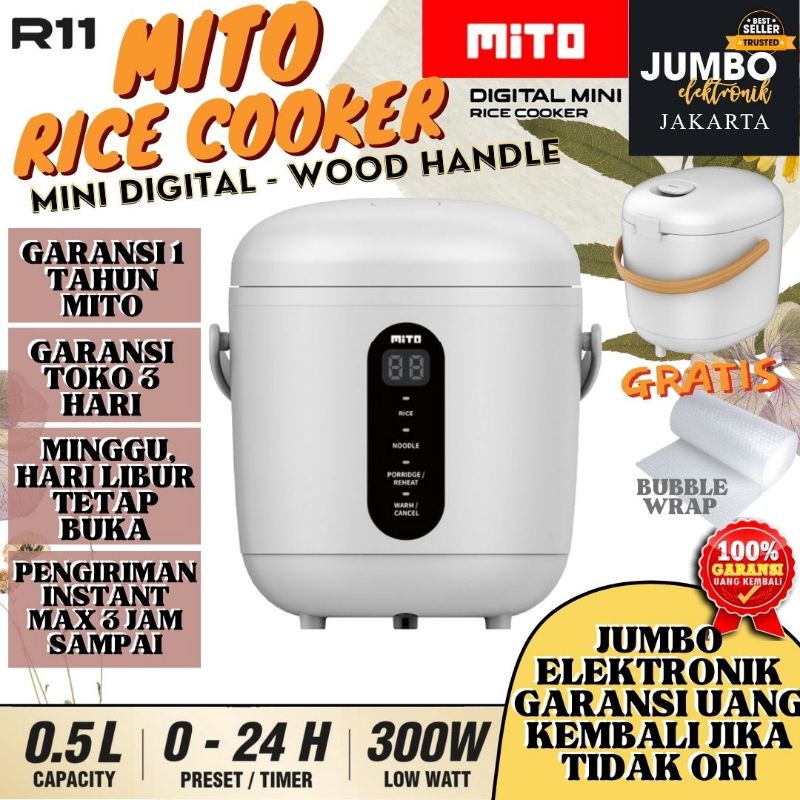 Jual Rice Cooker Mini Mito R11 Wood Handle Rice Cooker Portable Rice