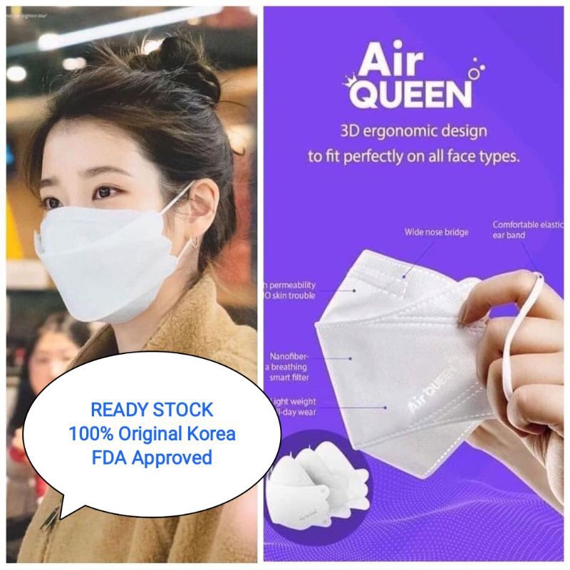 AIR QUEEN Nano Fiber Filter Mask KF94 1pcs (Reusable Mask Made in