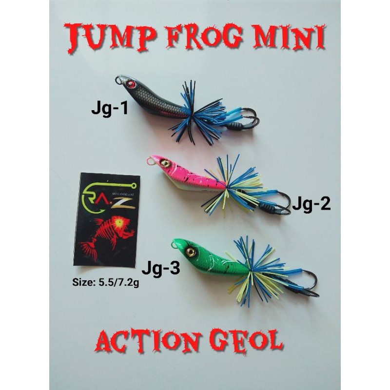 JF / JUMP FROG MINI ACTION GEOL HANDMADE LURE / UMPAN CASTING GABUS