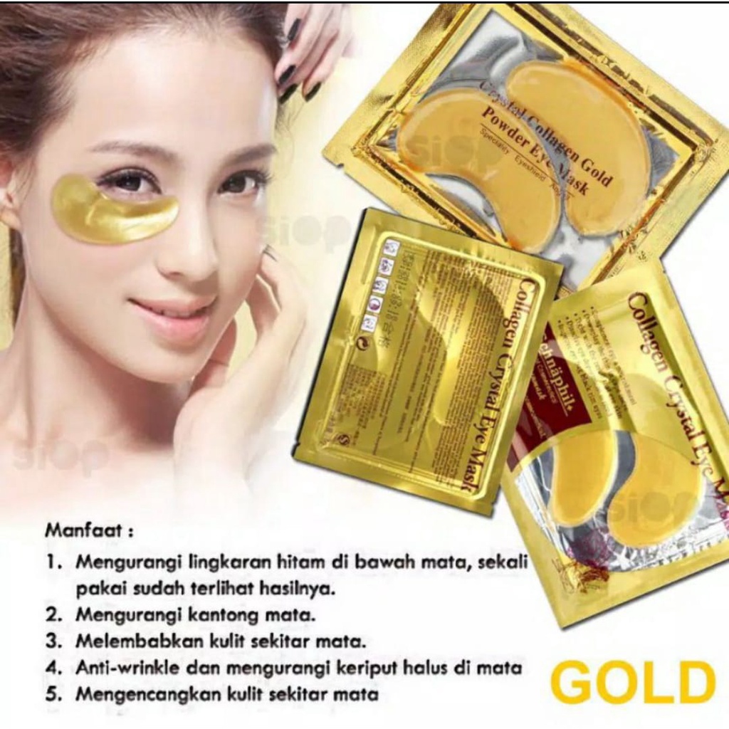 Jual Cod Masker Mata Collagen Crystal Eye Bag Mask Gold Emas Sachet