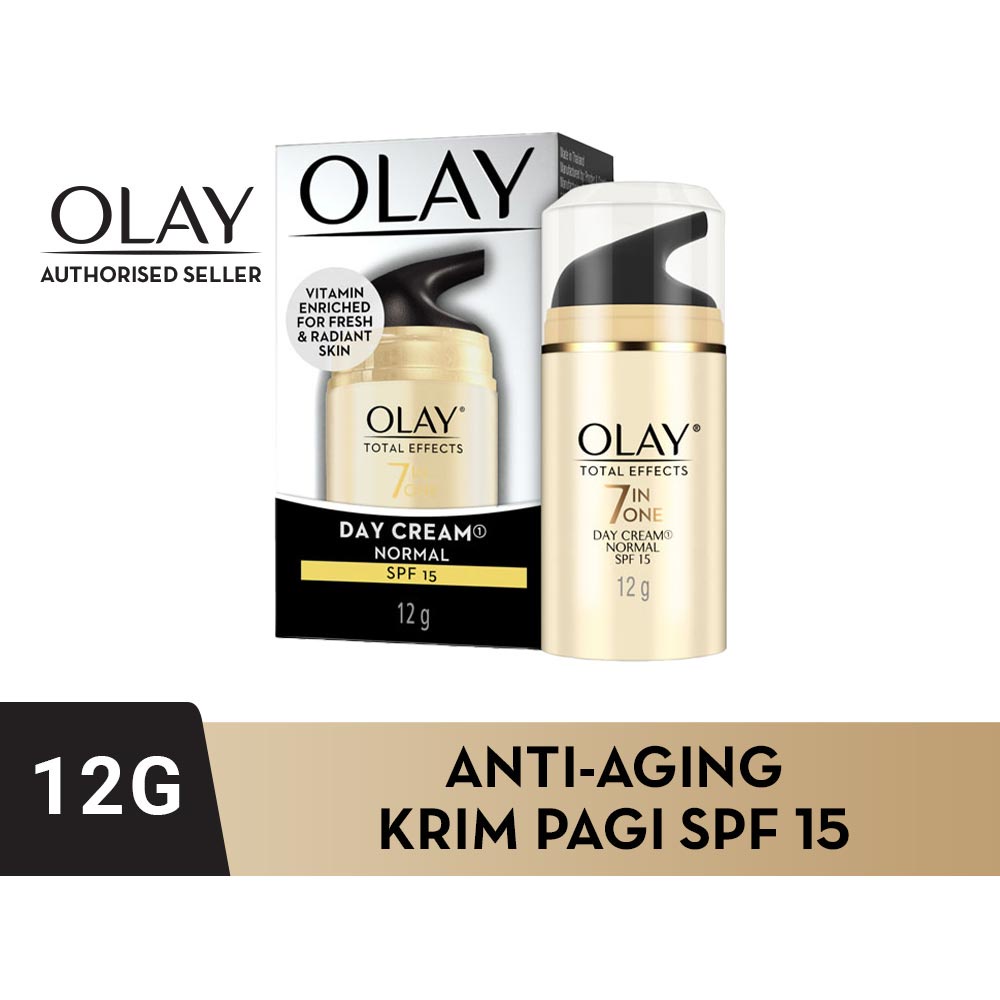 Jual Olay Total Effects 7In1 Day Cream Spf 15 Krim Pelembab Wajah Anti Aging Moisturizer 12G | Shopee Indonesia