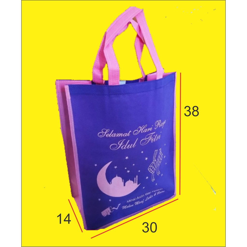 TAS SPUNBOND Idul Fitri Goodie bag Lebaran Goody parcel sembako biskuit harga murah grosir dan