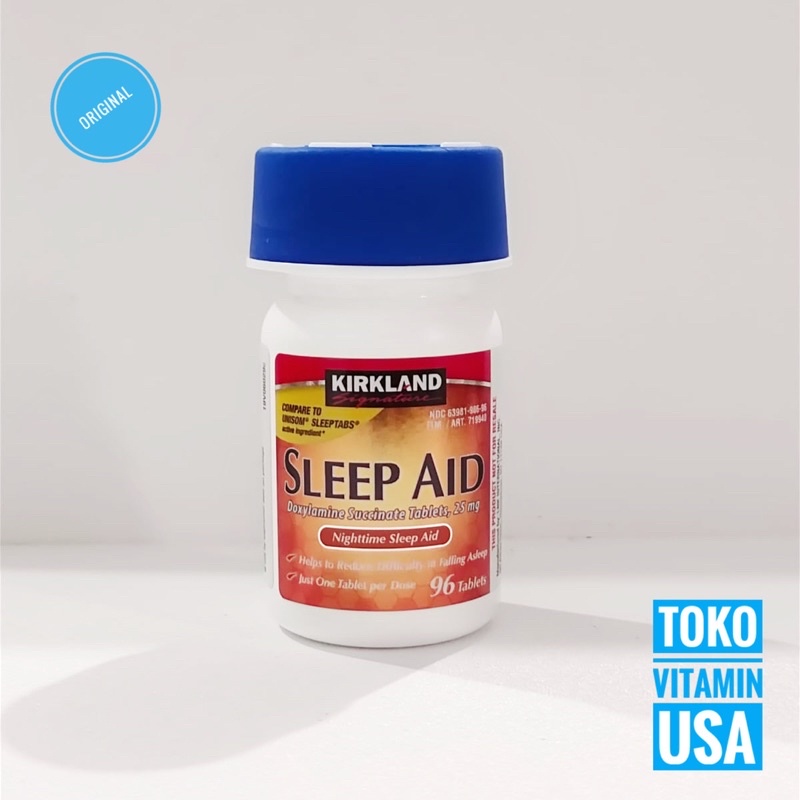 Jual Kirkland Signature Sleep Aid Doxylamine Succinate 25Mg 96 Tablets Kirkland Sleep Aid | Shopee Indonesia