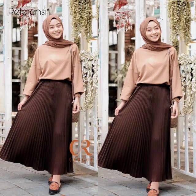 Jual Rok Plisket Coklat Pramuka Dan Coklat Muda | Shopee Indonesia