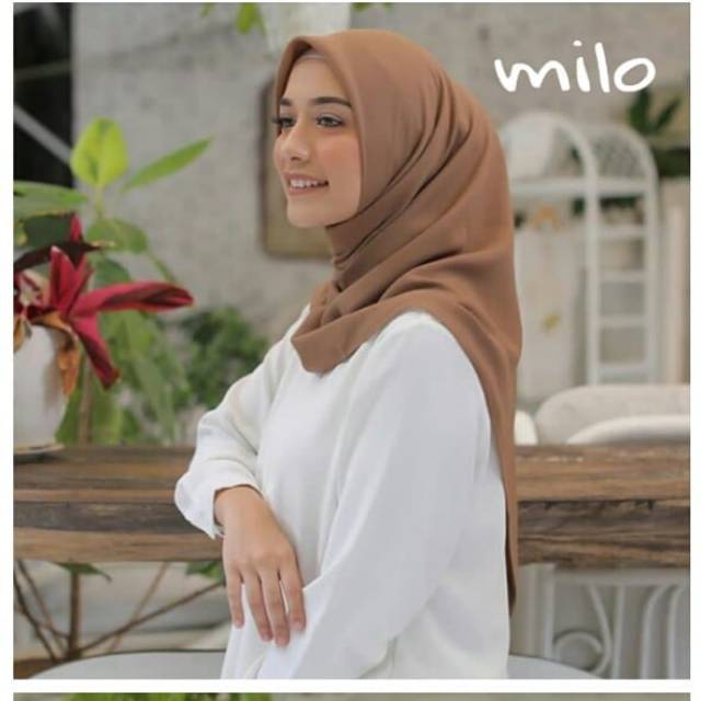 Jual Kerudung Hijab Bella Square Segi Empat Warna Milo / Paling Murah / Kualitas Terbaik | Shopee Indonesia