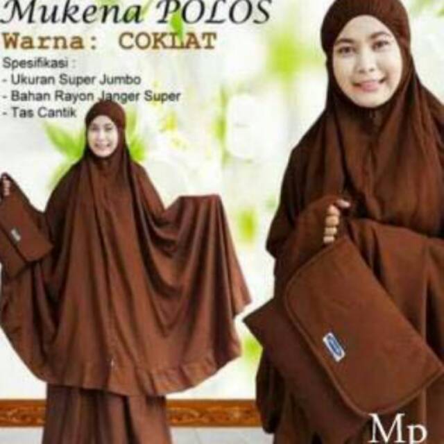 Jual Mukena Bali Premium Polos Coklat Tua | Shopee Indonesia