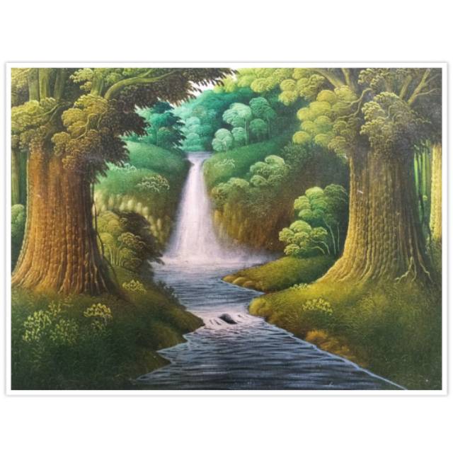 Jual Lukisan Pemandangan Air Terjun 60 X 80 Cm Indonesia|Shopee Indonesia 640_x_640_jpg