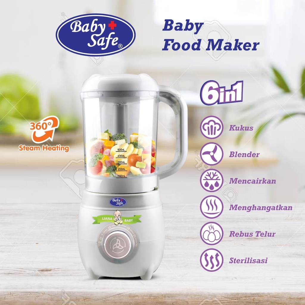 ELEK141 BLENDER MPASI BABY SAFE FOOD MAKER STEAMER 6IN1 LB012 Shopee