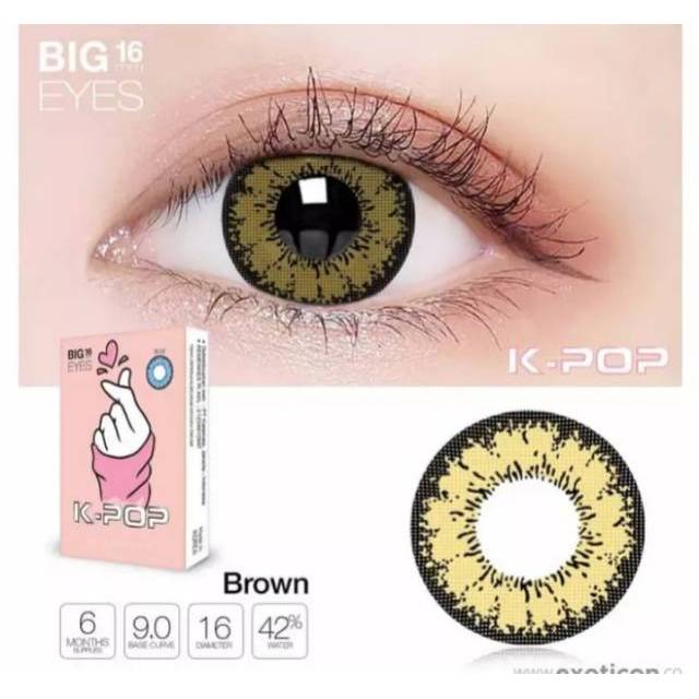 Jual Exoticon Softlens K-Pop Kpop Warna Brown Coklat Hazel Saranghae | Shopee Indonesia