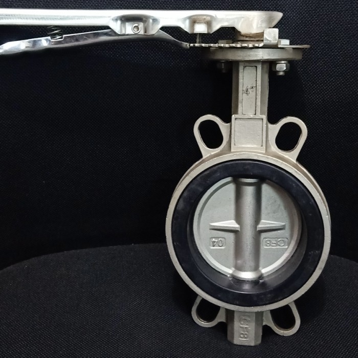 Jual Butterfly Valve 4" inch Stainless steel 304 Flange Universal KT