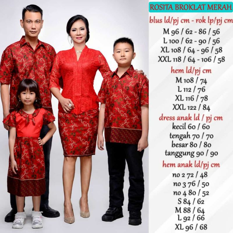 Jual Baju batik cople keluarga set sarimbit couple family modern seragam  kebaya terbaru natal anak rosita Indonesia|Shopee Indonesia