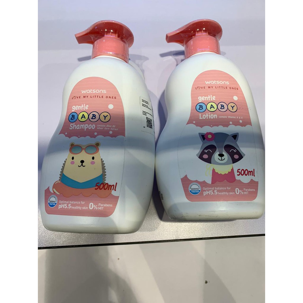 Jual WATSONS GENTLE BABY SHAMPOO / GENTLE BABY LOTION 500ML Indonesia