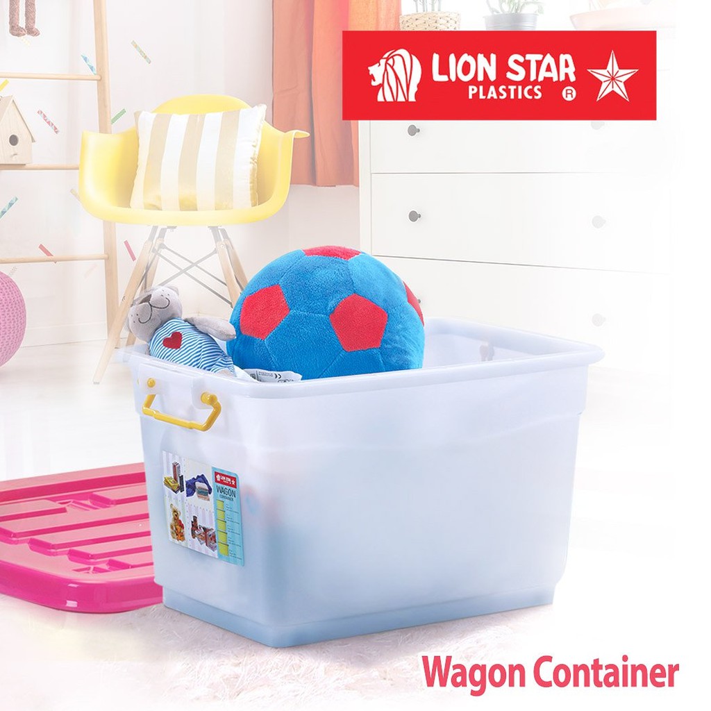 Jual Wagon Container 50Liter Vc-15 Lion Star Box Plastik Serbaguna Kotak Penyimpanan Mainan Anak Murah | Shopee Indonesia