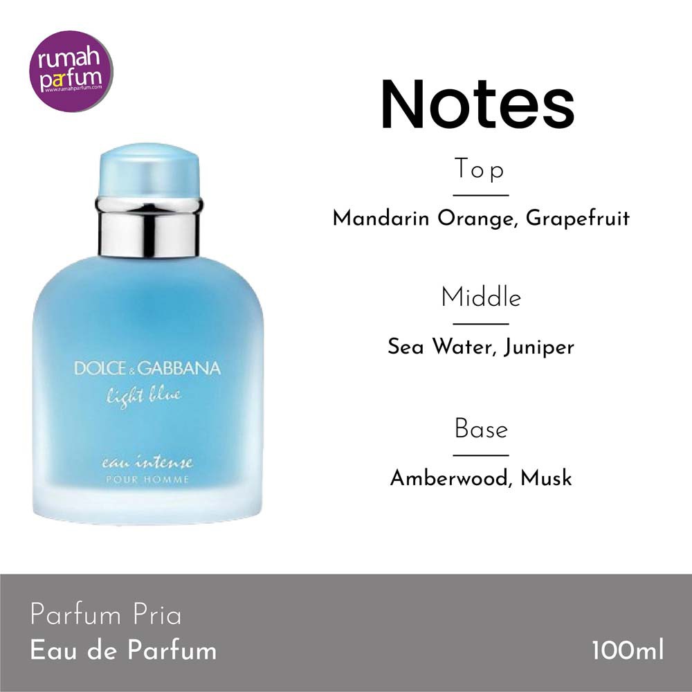 Jual Parfum Dolce & Gabbana Light Blue Eau Intense Man | Shopee Indonesia