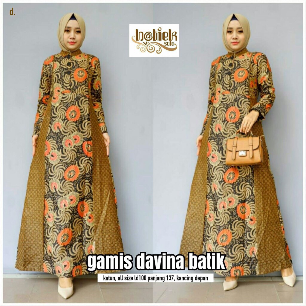 Gaya Terbaru 32+ Long Dress Batik Hijab
