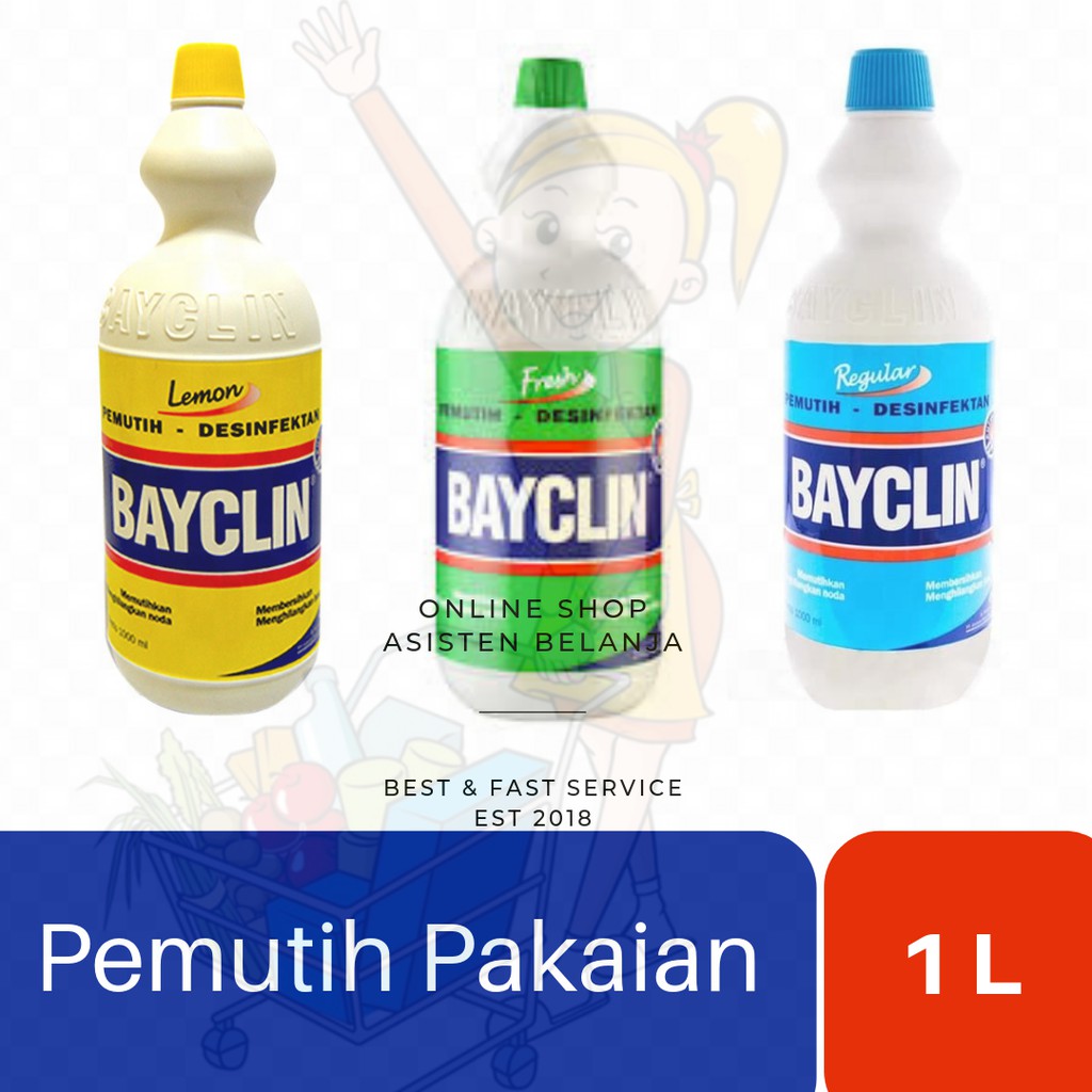 BAYCLIN 1L / 1000ml Pemutih Pakaian Disinfektan Penghilang Noda