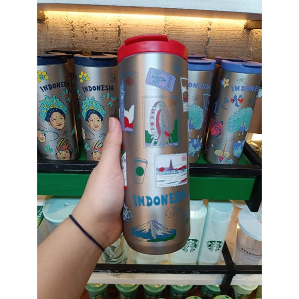 Jual tumbler starbucks indonesia 2022 "beauty of indonesia" Shopee