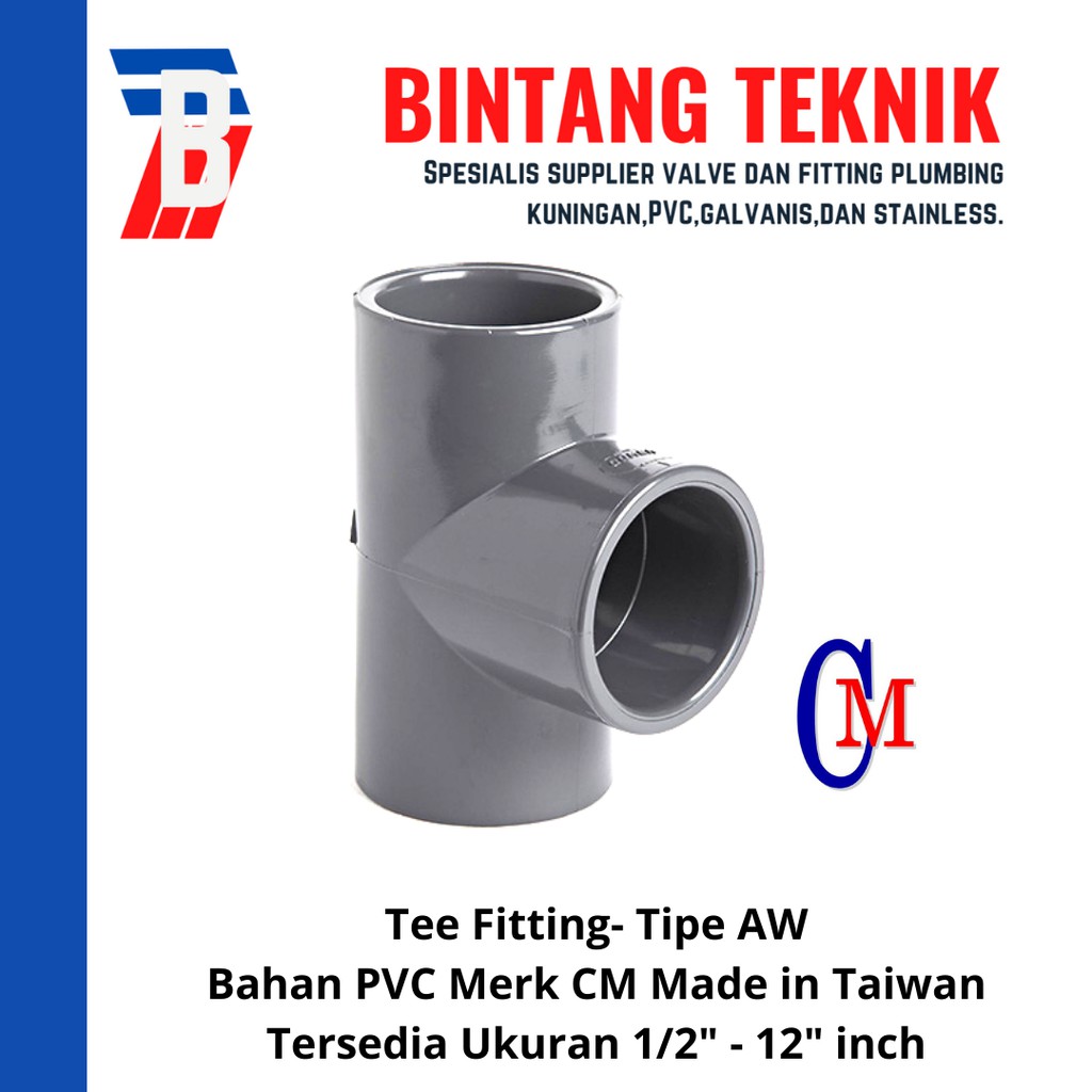 Jual Tee 10" inch PVC AW Merk CM Taiwan Shopee Indonesia