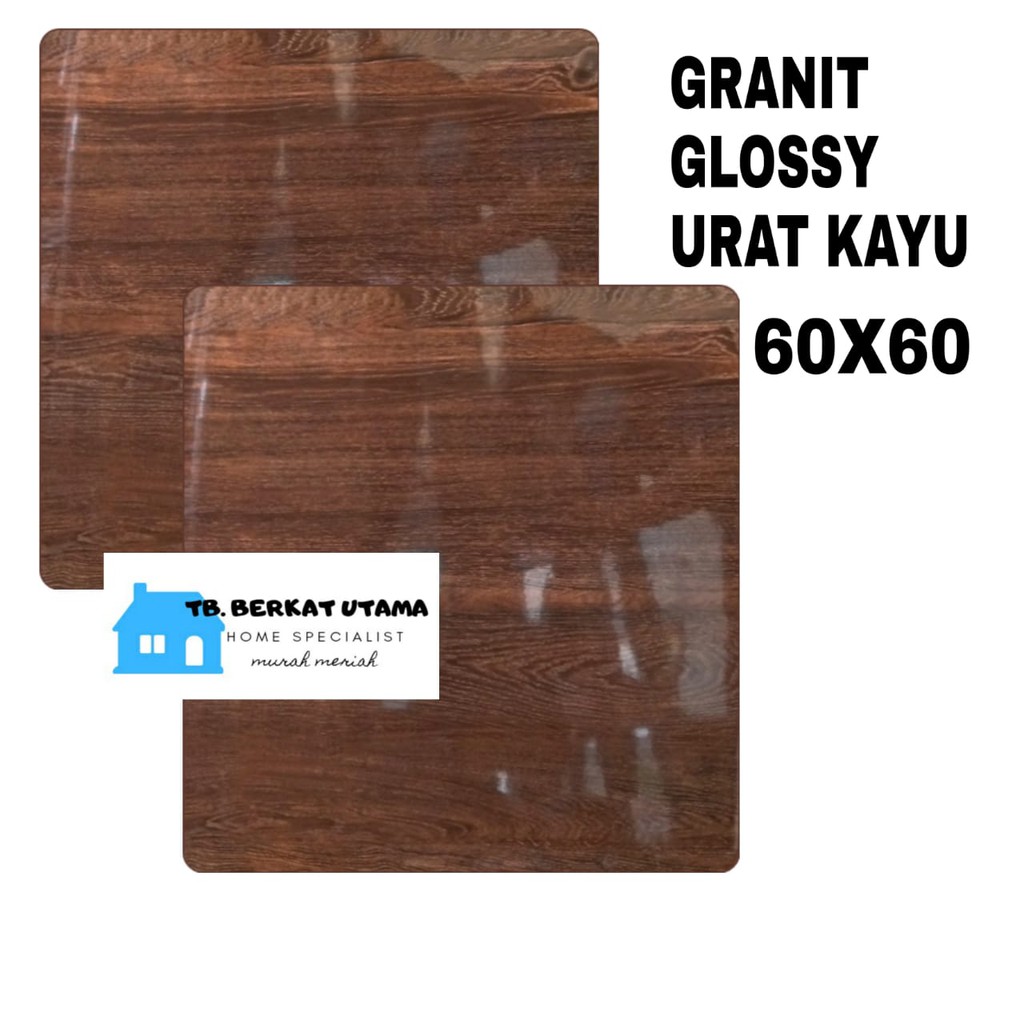 Jual Granit Lantai 60X60 Glossy Urat Kayu Coklat Tua | Shopee Indonesia