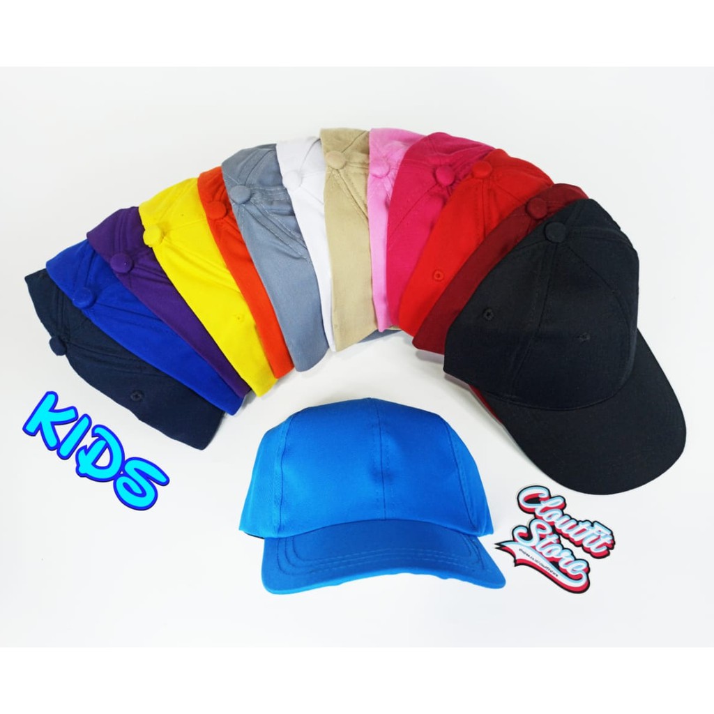 Topi Anak Baseball TWILL Drill POLOS Tumblr Cap TK SD Paud