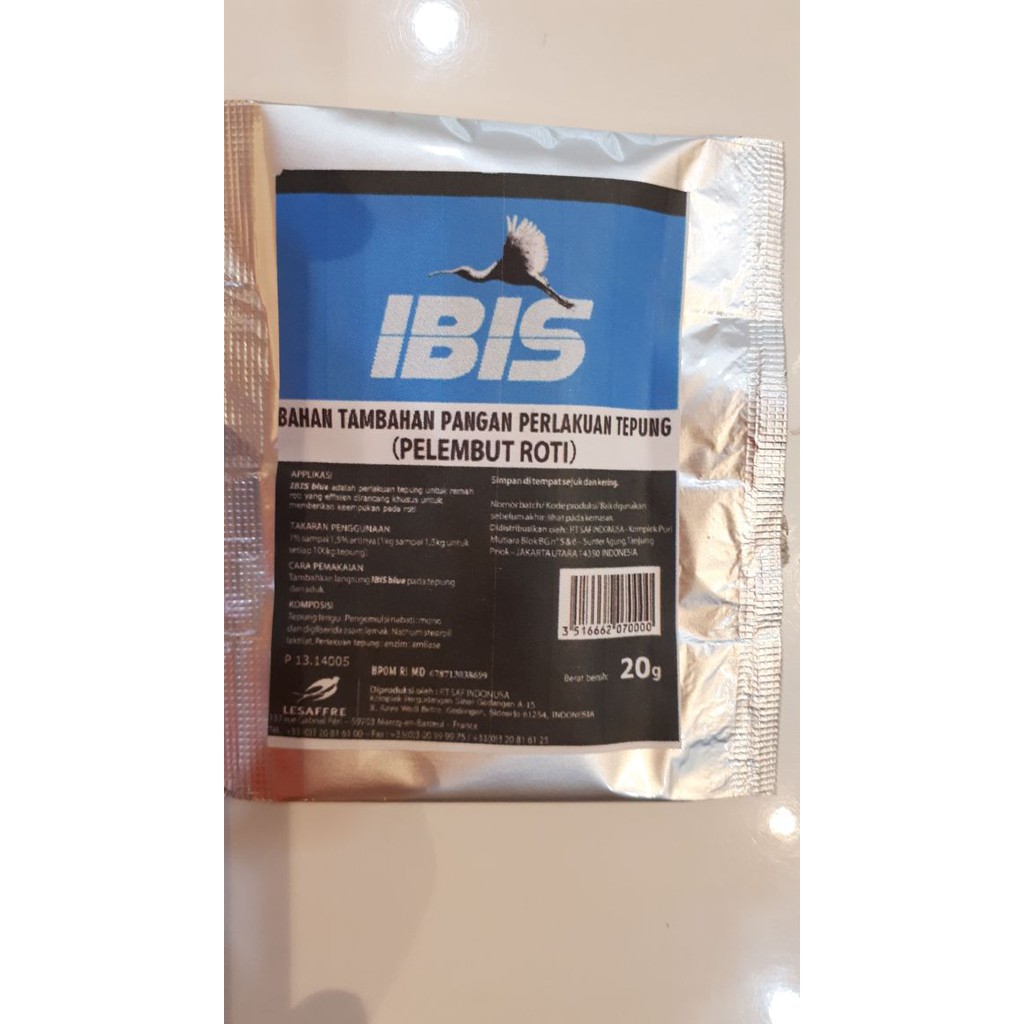 IBIS blue / pelembut roti / bahan roti 20gr Shopee Indonesia
