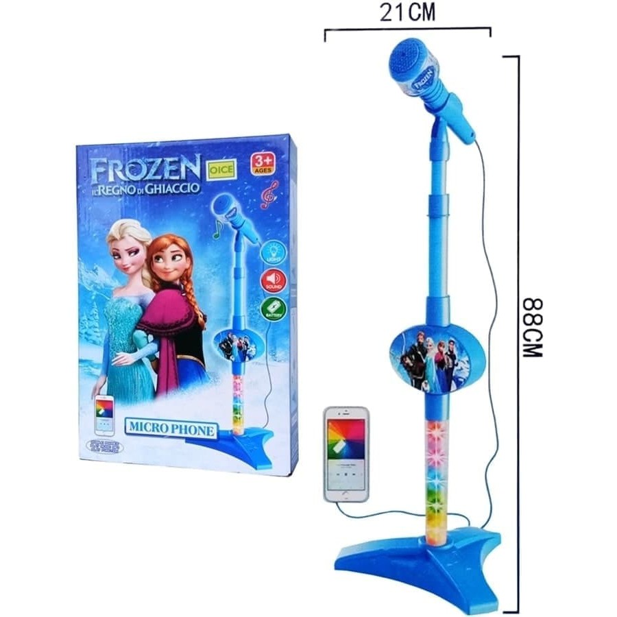 Jual Mainan Anak Microphone Frozen Biru 8016A - Kado Mainan Anak Mic Nyanyi | Shopee Indonesia