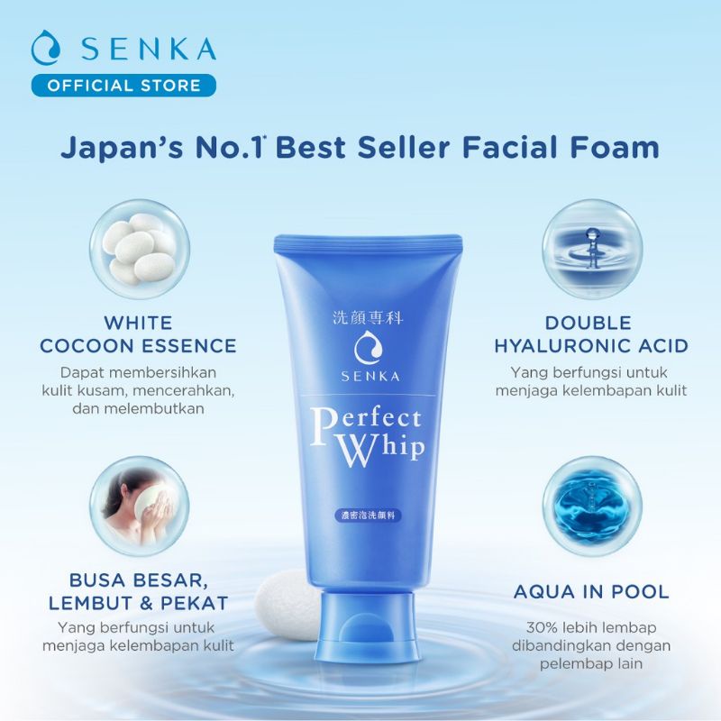 Jual SENKA Perfect Whip merupakan Facial Foam No. 1 di Jepang (BARU