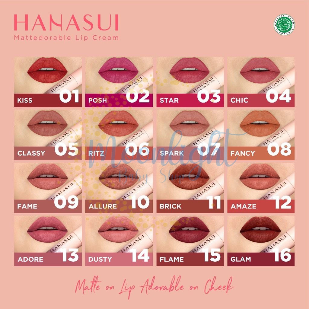 Jual Hanasui Mattedorable Lip Cream Matte Dorable LipCream Lipstick
