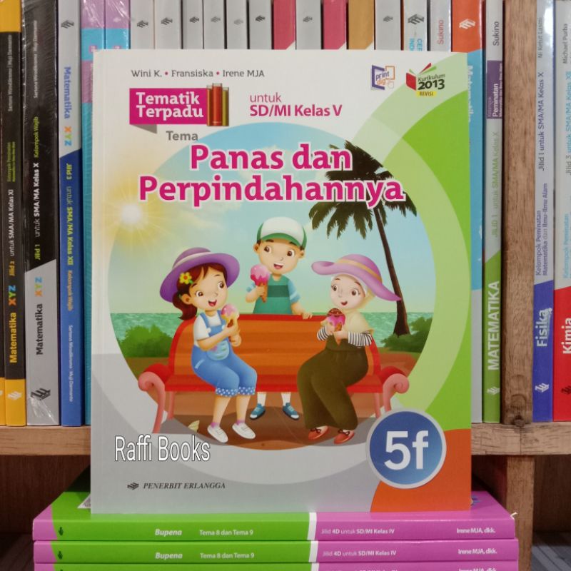 Buku Tematik 5f kelas 5 SD/Mi K13 Revisi Erlangga Shopee