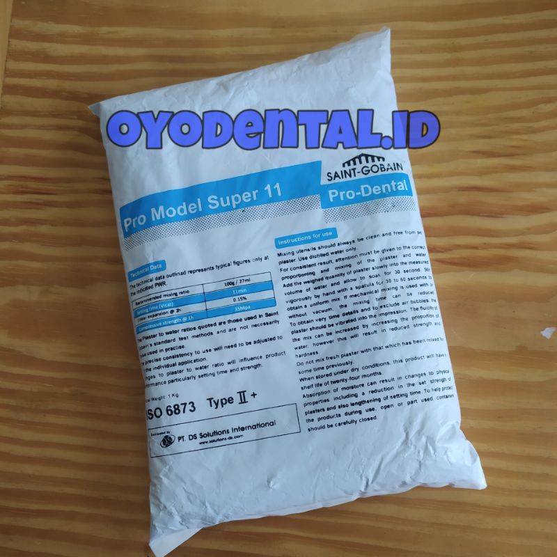 dental gips stone / gipsum biru tipe II / gypsum model study / gips