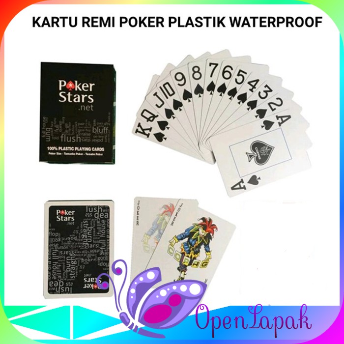 Set kartu Remi plastik Anti air waterproof POKER STARS Card Kartu Joker  Remi Mainan AWET TAHAN LAMA | Shopee Indonesia