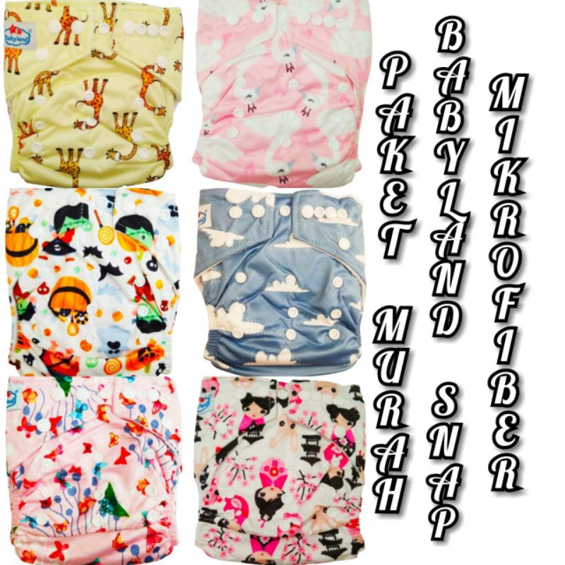 Paket murah Clodi babyland snap import popok cuci ulang