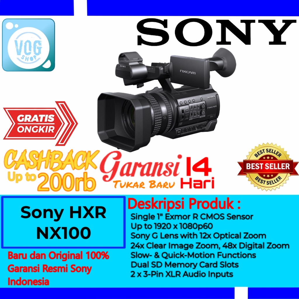 Jual Sony HXR NX100 FullHD Camcorder Sony NX100 Shopee Indonesia