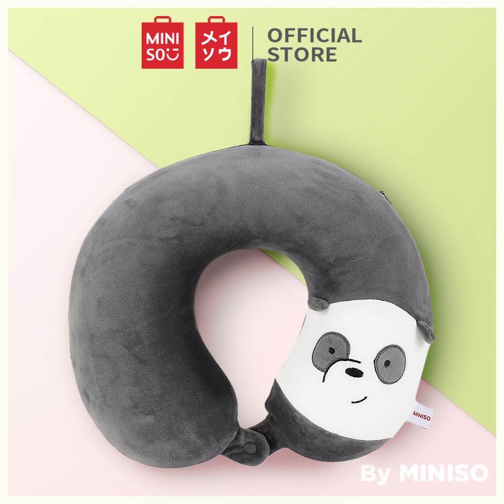 Miniso Official We Bare Bears Memory Foam Ushaped Pillow /Bantal