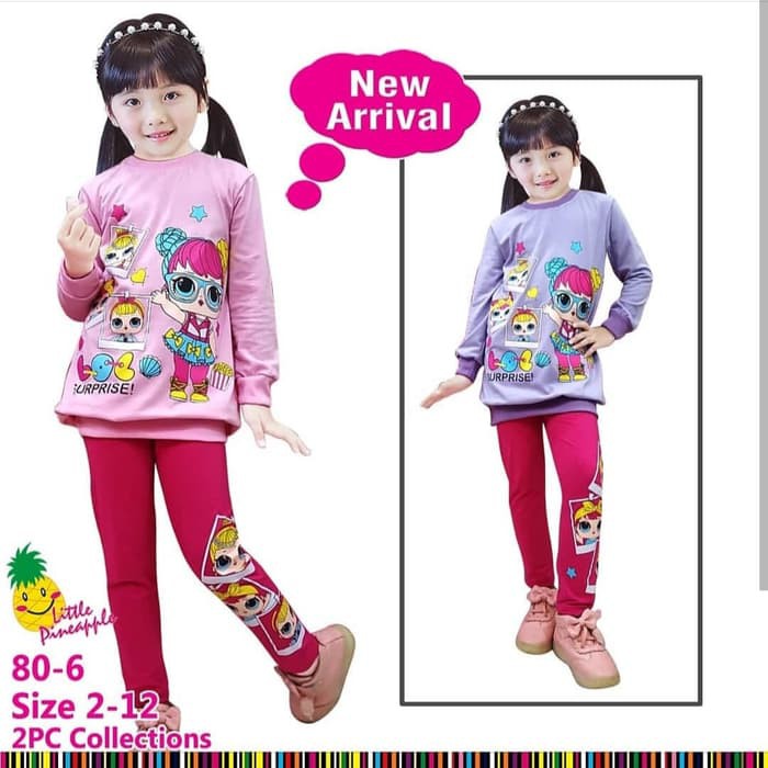 promo Baju Setelan Anak Perempuan Little Pineapple Sweater