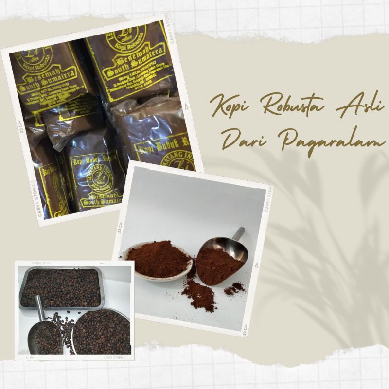 Kopi Robusta Asli Pagaralam tanpa campuran isi 250gram | Shopee Indonesia