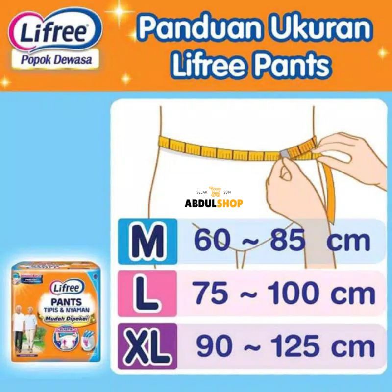 Review Tentang LIFREE PANTS POPOK CELANA / POPOK DEWASA [Size M/L/XL per 1 Sachet] Secara