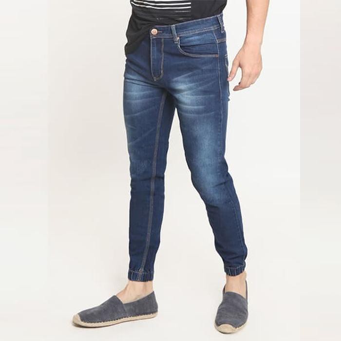 wtq35 2Nd RED Jogger Jeans Pria Biru Tua Bahan Elastis 112606 Navy, 31 Diskon Shopee Indonesia